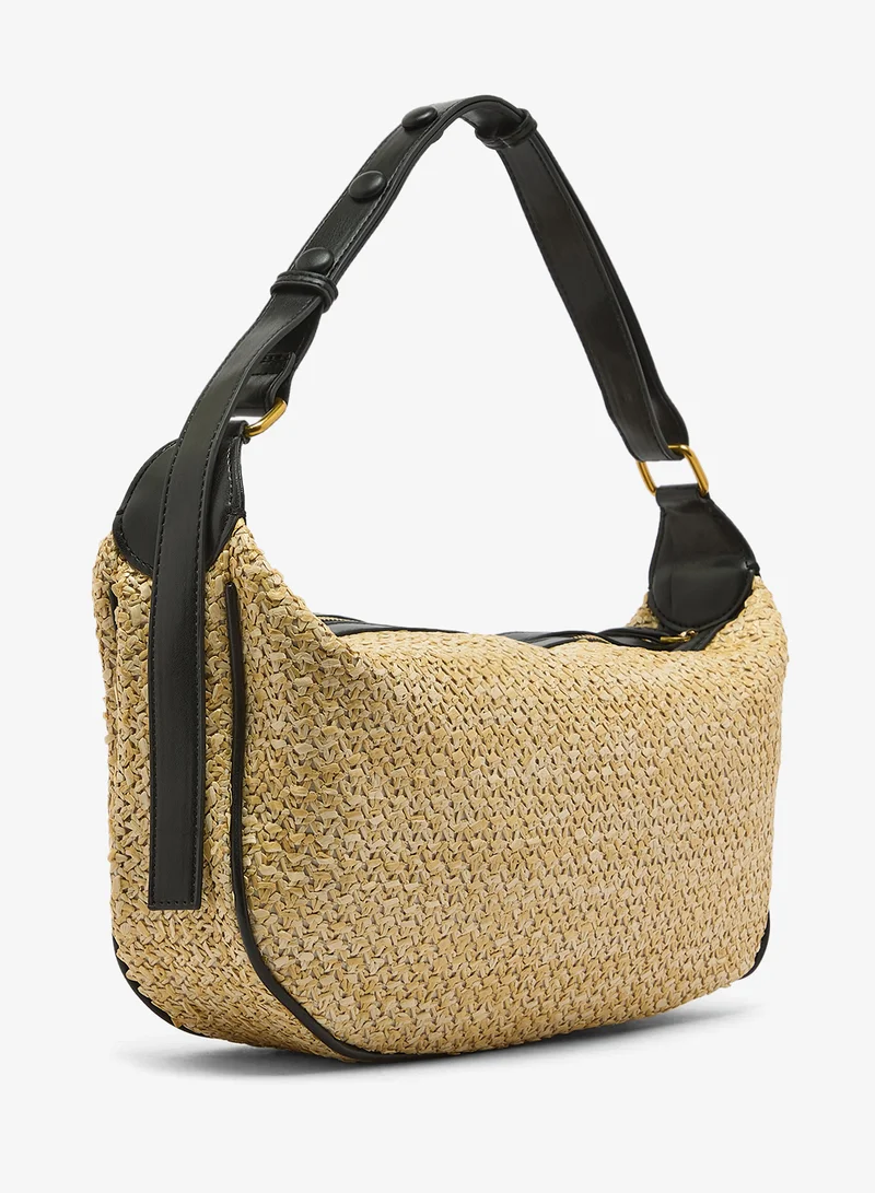 ايلا حقيبة كتف بتفاصيل منسوجة من الرافي